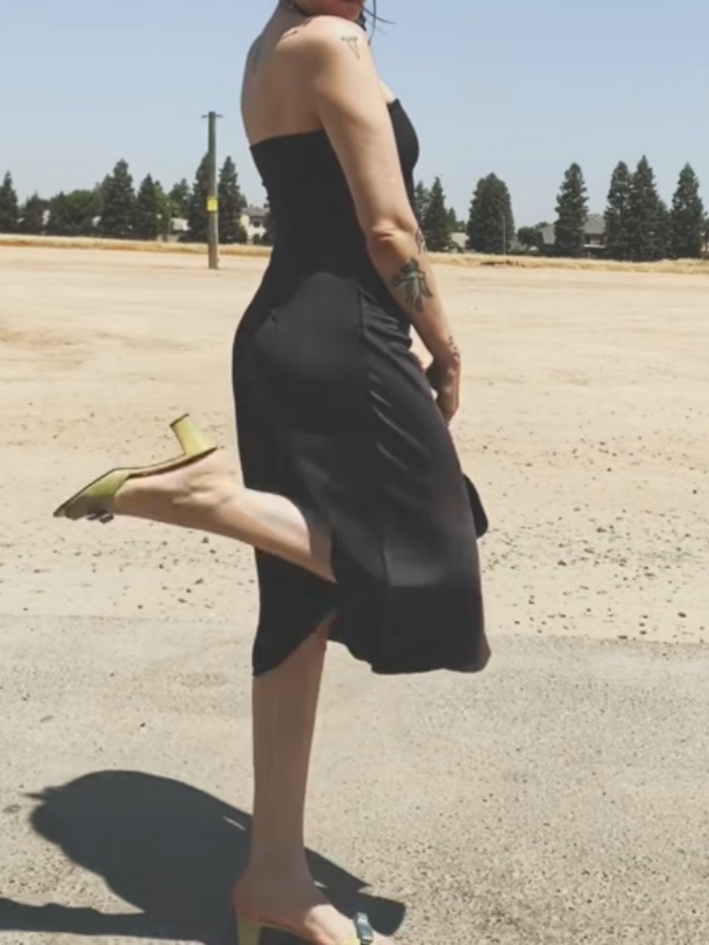 Express satin midi skirt - Picture 6 of 7